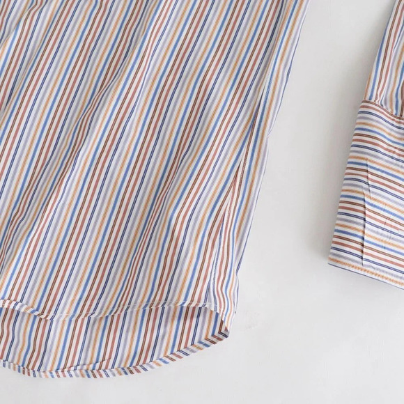 Vintage Burberry London  Multi-colour Striped Button Down Dress Shirt - Picture 7 of 14